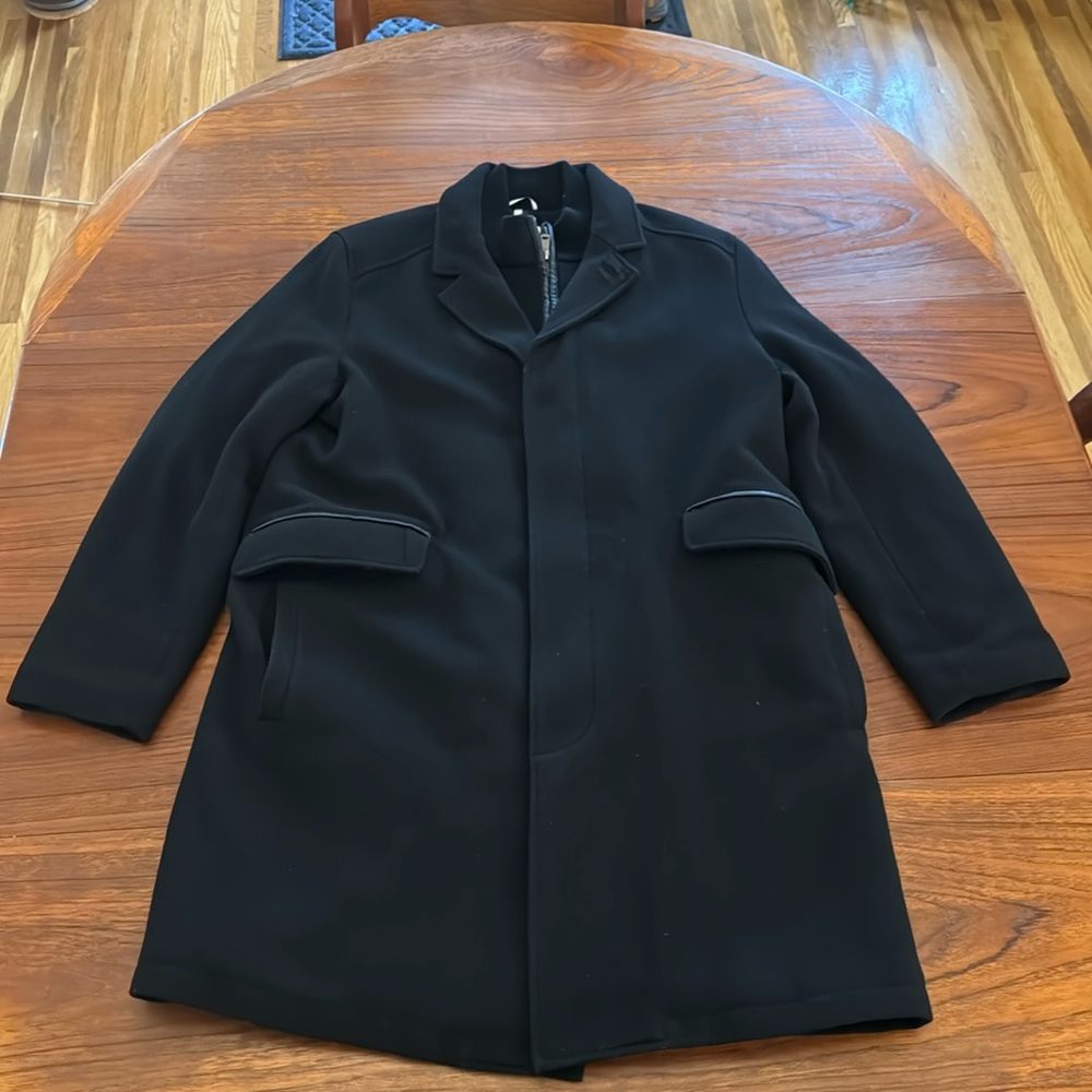 Cole Haan Signature XL Wool Bled Coat with Knit Bib